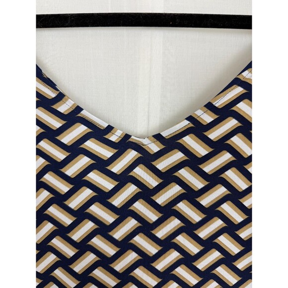 Michael Kors Cold Shoulder Geometric Pattern Dress – Women's Size Large - Picture 11 of 12